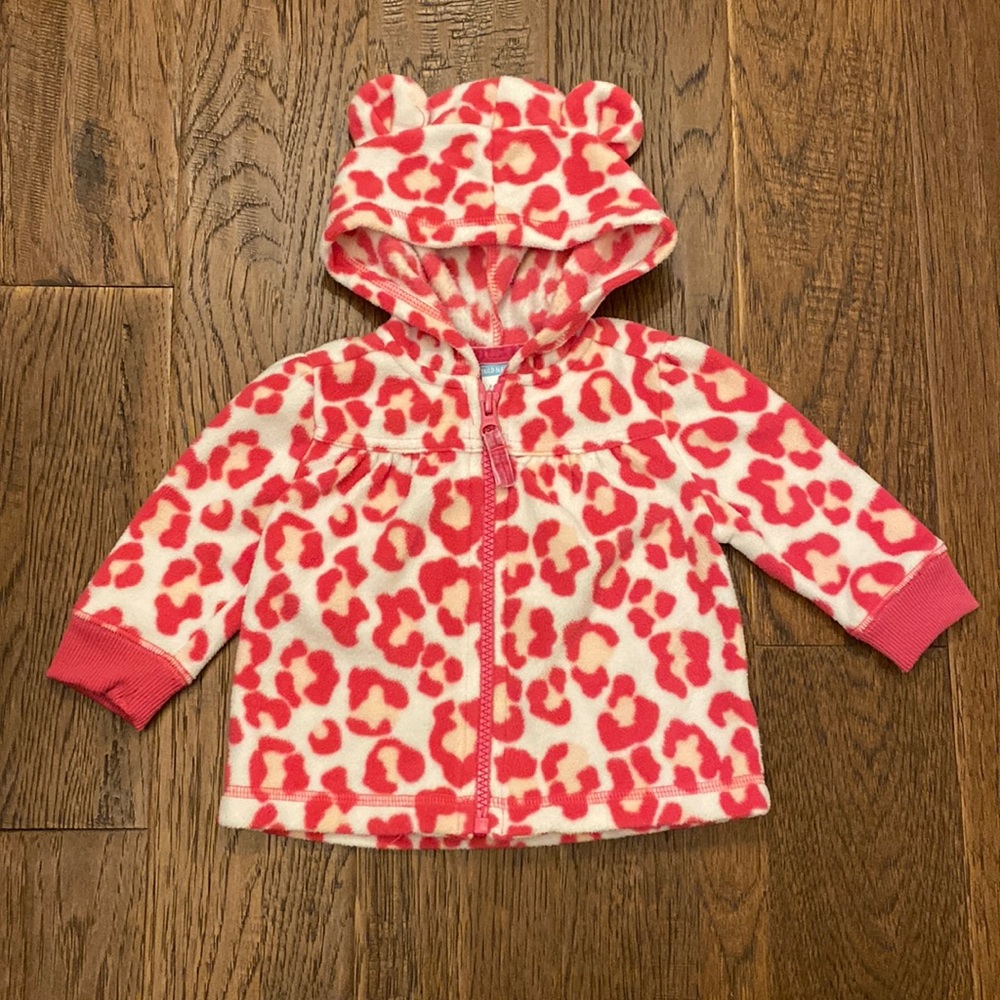 Baby Girl Fleece Animal Print Jacket Size 3-6 months - Picture 1 of 2